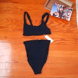 Youswim Aplomb High Waisted Black Bikini NWT